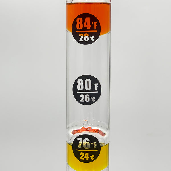 Two Foot Tall Easy to Read Brass Thermometer